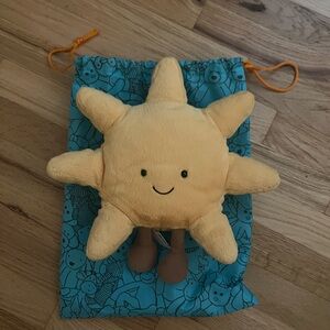 Jellycat Amusesables Sun Medium with Blue Bag NWT